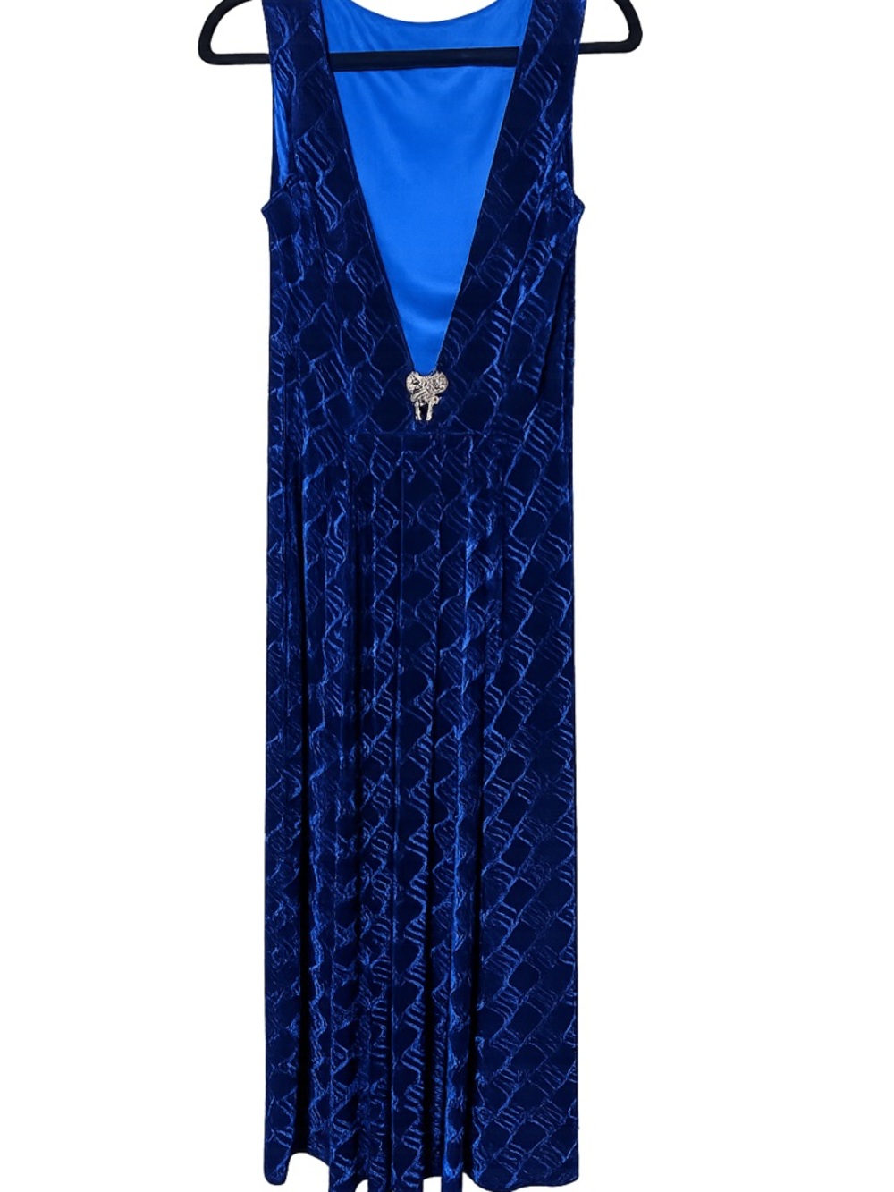 90s Velvet Prom Maxi Dress | Empire Waist Rhinestone · Scott McClintock